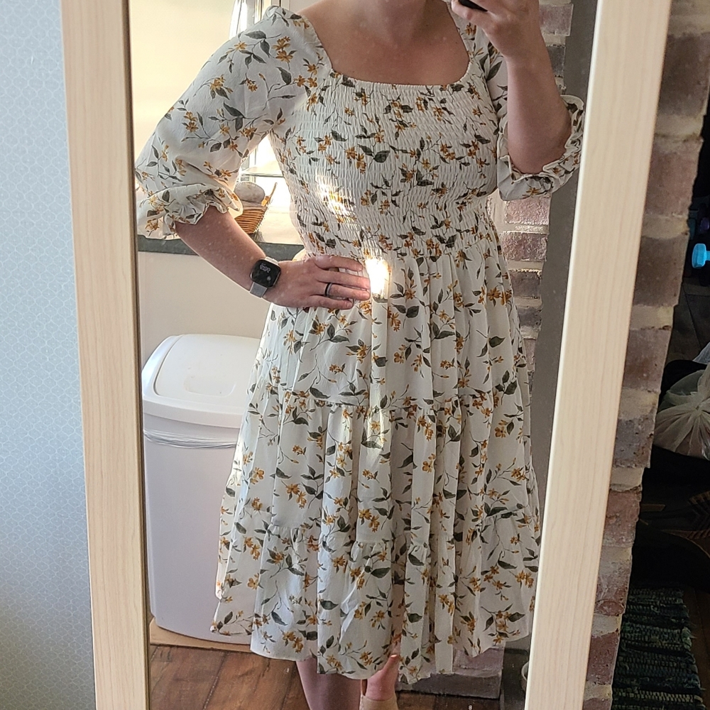 Baltic Born Smocked Midi Floral "Marta" Dress size XLG